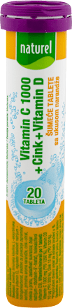Šumeće tablete – vitamin C 1000 + cink + vitamin D, sa zaslađivačem naturel