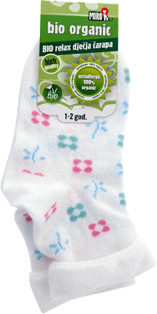 Bio relax dječja čarapa, veličina 2, 1 – 2 god., 1 par  MIRO
