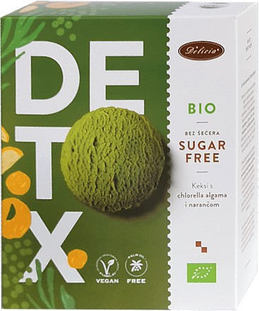 DETOX BIO keksi s chlorella algama i narančom Delicia