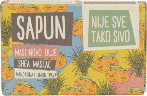 Kruti sapun – mandarina & limunska trava sapunoteka