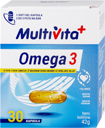 Omega 3 kapsule s EPA i DHA Omega-3 masnim kiselinama iz ribljeg ulja Multivita