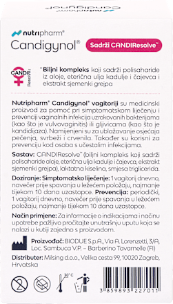 Candigynol vagitorij nutripharm