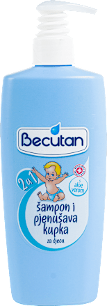 Šampon i pjenušava kupka za djecu 2u1 – aloe vera Becutan