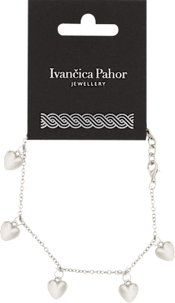 Narukvica – srebrna, srca Ivančica Pahor