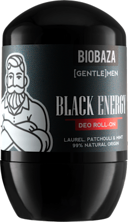Men Black Energy roll-on - Lovor, Pačuli i Menta  Biobaza