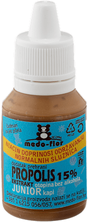 Propolis 15% ekstrakt JUNIOR kapi medo-flor