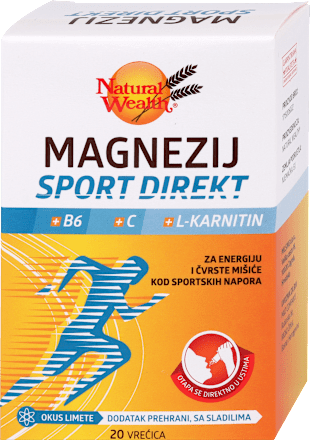 Magnezij Sport Direkt +B6+C+L-Karnitin Natural Wealth