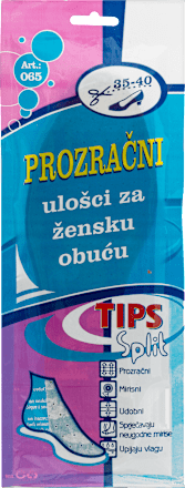 Split prozračni ulošci za žensku obuću, veličina 35-40 TIPS