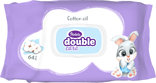 double care vlažne maramice - cotton oil Violeta