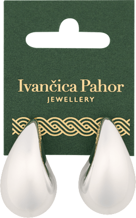 Naušnice od nehrđajućeg čelika – kapljica, srebrne Ivančica Pahor