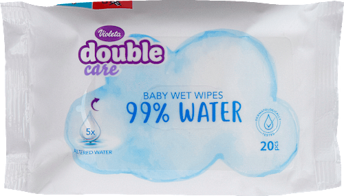 double care vlažne maramice – 99 % voda Violeta