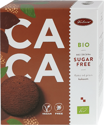 BIO CACAO keksi od pira s kakaom Delicia