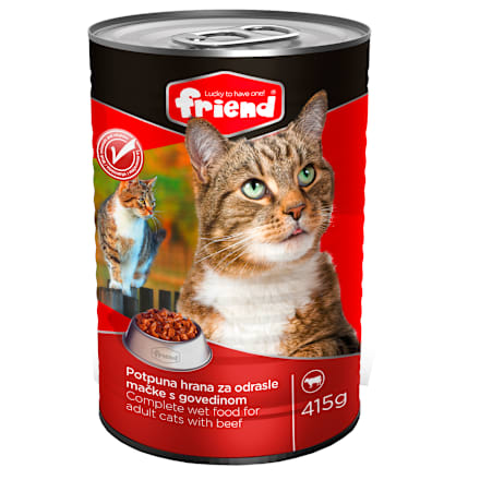 Potpuna hrana za odrasle mačke sa govedinom Friend