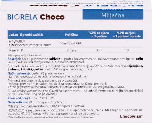 Choco mliječna čokolada  BIORELA