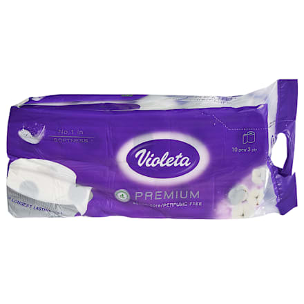 Premium toaletni papir, 3-slojni Violeta