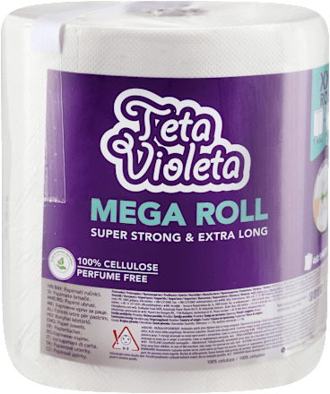 MEGA ROLL kuhinjski ubrus, dvoslojni Teta Violeta