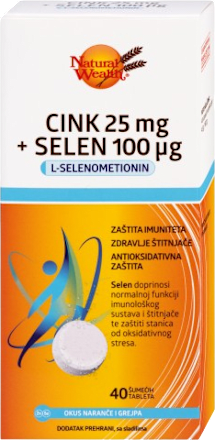 Cink 25 mg + Selen 100 µg Natural Wealth