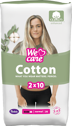 Absorbante normale din bumbac  We care