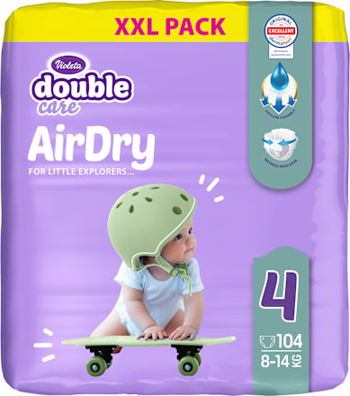 double care pelene AirDry XXL PACK, veličina 4 (8-14kg) Violeta