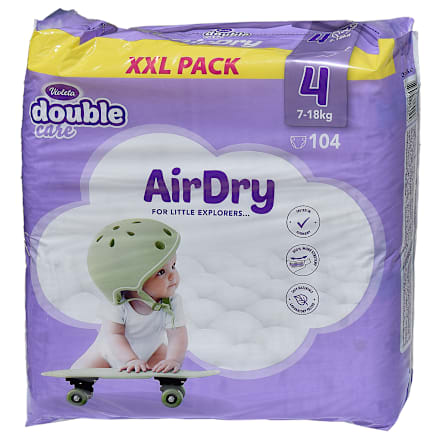 double care pelene AirDry XXL PACK, veličina 4 (8-14kg) Violeta