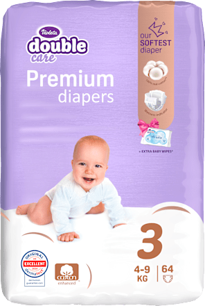 double care Premium pelene veličina 3 (4-9kg) Violeta