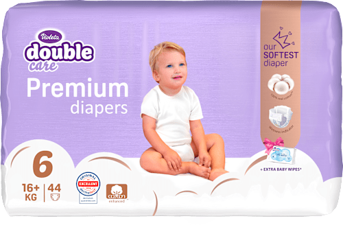 double care Premium pelene veličina 6 ( 16+kg) Violeta