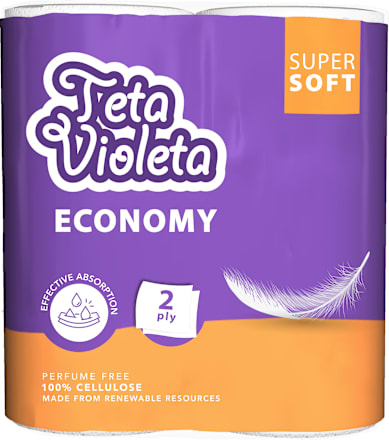 Super Soft Economy papirnati ručnici, 2-slojni, 2 x 50 listića Teta Violeta