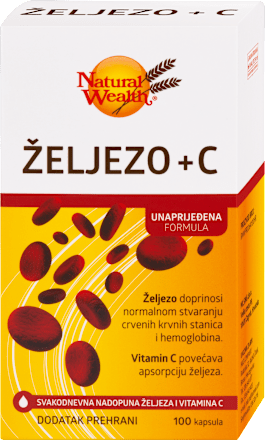 Željezo + C kapsule Natural Wealth