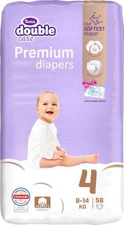double care Cotton Premium pelene za bebe vel. 4 (8 - 14 kg) Violeta