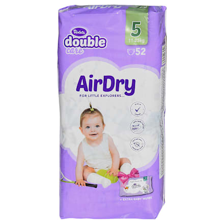 double care pelene AirDry, veličina 5 (11 – 18 kg) Violeta