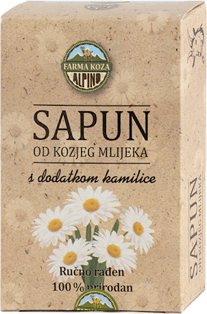 Čvrsti sapun - kozije mlijeko s dodatkom kamilice ALPINO