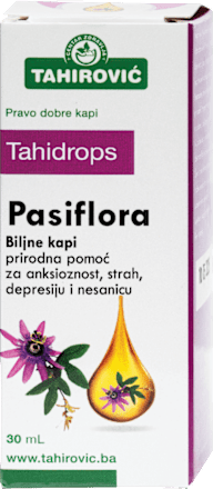 Tahidrops Pasiflora Biljne kapi za anksioznost, strah, depresiju i nesanicu  TAHIROVIĆ