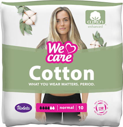 Absorbante normale din bumbac  We care