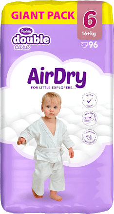 double care pelene AirDry GIANT PACK veličina 6 (16+ kg) Violeta