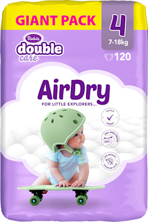 double care pelene AirDry GIANT PACK veličina 4 (7-18kg) Violeta