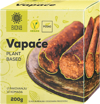 Vapaće - veganski čevapi Biona