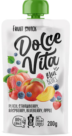 Blue Blues voćni snack - breskva, jagoda, malina, borovnica i jabuka Dolce Vita