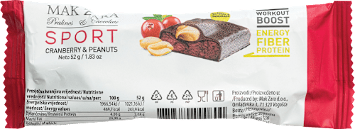Energy bar sport pločica - brusnica i kikiriki Mak Zara