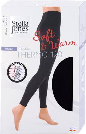 Soft & Warm Trend Leggings Thermo schwarz 120 DEN, Gr. 46-48 (L) (1 Paar) Stella Jones