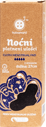 Noćni platneni uložak 27 cm, više vrsta Bubamara