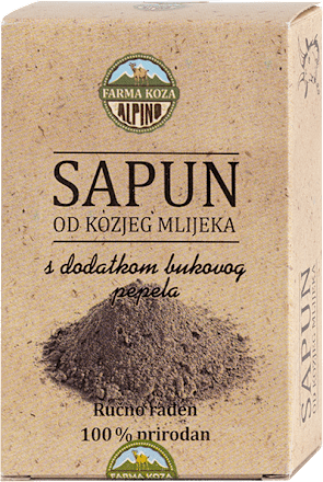 Sapun od kozjeg mleka s dodatkom bukovog pepela ALPINO