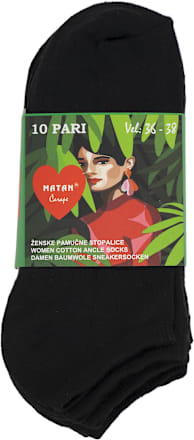 Kratke čarape za žene, vel. 36 - 38, 10 pari Matan