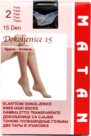 Dokoljenice 15 DEN – nero Matan