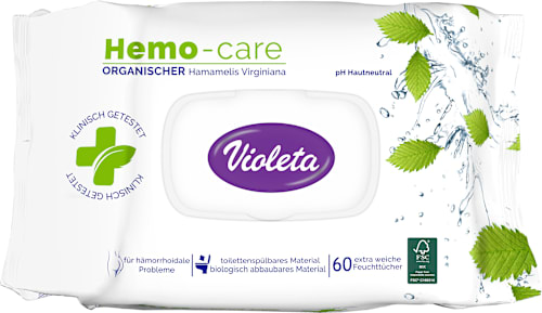 Hemo-care vlažni toaletni papir Violeta