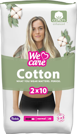 Absorbante normale din bumbac  We care