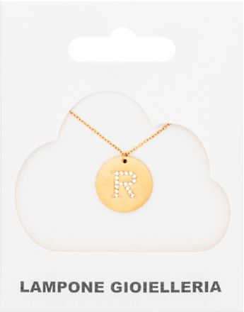 Ogrlica slovo R - Gold Lampone