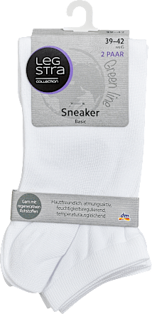 ponožky Sneaker Basic, bílé, velikost 39-42 Legstra