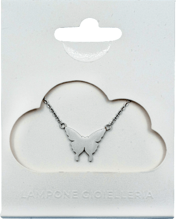 Ogrlica leptir - silver Lampone