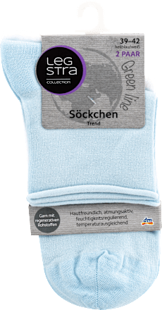 Söckchen Trend hellblau/weiß, Gr. 39 - 42 (2 Paar) Legstra