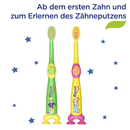 Zahnbürste Kinder Milchzahn, 0 bis 6 Jahre ultra soft Signal